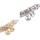Clear Rhinestone Rondelle Spacers Gold/Silver 4mm 6mm 8mm 10mm 50pcs Per Bag