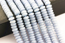 natural angelite smooth rondelle beads