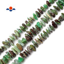 Natural Chrysoprase Irregular Pebble Nugget Slice Beads 2x12mm 15.5" Strand