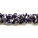 Chevron Amethyst Smooth Round Beads 4mm 6mm 8mm 10mm 12mm Approx 15.5" Strand