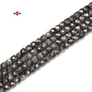 Natural Larvikite Labradorite Faceted Cube Beads Size 4-5mm 6-7mm 15.5" Strand
