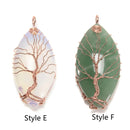 Gemstone Tree Pendant Copper Wire Wrap Eye Shape Size 25X60mm Sold Per Piece