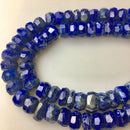 natural lapis faceted irregular rondelle beads
