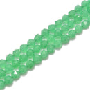 Green Aventurine Faceted Star Cut Beads 8mm 15.5" Strand