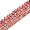 Natural Rhodochrosite Smooth Round Beads Size 3.5mm - 15.5mm 15.5'' Strand