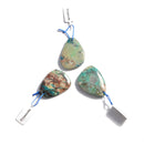 blue green chrysocolla pendant teardrop or irregular shape