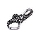 thaisterling silver heart double side clasp