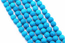 bright blue lava rock stone beads