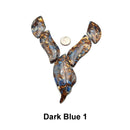 Bronzite Blue/Pink/Green Impression Jasper Leaf Pendant Beads Approx 35x70mm