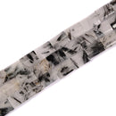 Black Tourmalinated Quartz Smooth Flat Rectangle Tube Beads 12x18mm 15.5" Strand