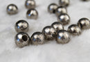 large hole antique silver plated base bronze beads