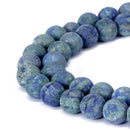 chrysocolla matte round beads