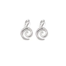 925 Sterling Silver Round Spiral Charm Pendant Size 8.5x11mm 6pcs per Bag