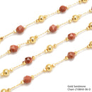 6mm Diamond Cut Beads Multi Gemstone Chain Sold One Meter Per Bag
