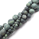 kambaba jasper matte round beads