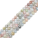 Natural Multi Color Morganite Faceted Coin Beads Size 10mm 15.5'' Strand