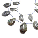 labradorite smooth flat back leaf beads small medium large