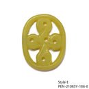 Yellow & Dark Green & Black Jade Hand Carved Pendant Six Styles Sold Per Piece