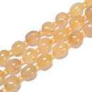 Golden Rutilated Quartz Barrel Nugget Beads Size 10x12-12x15mm 15.5'' Strand