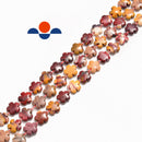 mookaite flower shape smooth beads