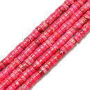 Red Sea Sediment Jasper Heishi Rondelle Discs Beads Size 2x4mm 15.5'' per Strand
