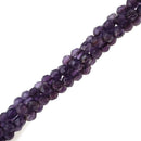 teeth amethyst faceted round beads