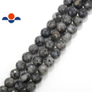 larvikite labradorite faceted round beads