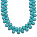 Blue Howlite Turquoise Teardrop Top Drill Beads Size 10x14mm 13x18mm 15.5"Strand