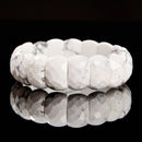 Howlite Faceted Rectangle Beaded Bracelet Beads Size 12x20mm 7.5'' Length