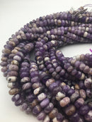 teeth amethyst faceted rondelle beads