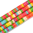 Multi Color Howlite Turquoise Interlocking Snake Beads 6mm 8mm 10mm 15.5" Strand