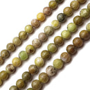 Multi Green Tumbled Peridot Smooth Round Beads 8mm 15.5" Strand