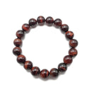 Red Tiger's Eye Bracelet Smooth Round Size 8mm 10mm 7.5" Length