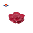 Red Bamboo Coral Hand Carved Rose Flower Pendant Approx 30mm Sold Per Piece