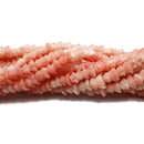 Pink Bamboo Coral Hand Carved Flower Beads Size 7x7mm 15.5'' Strand