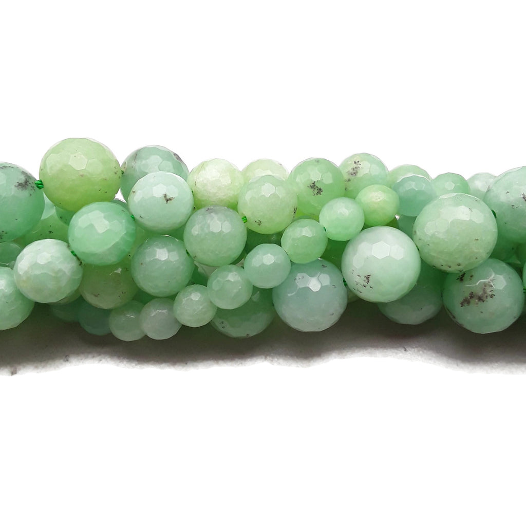 Pietra naturale verde Prehnes perlina rotonda per gioielli che fanno Pietra naturale verde Prehnes perlina rotonda per gioielli che fanno