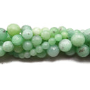 Natural Green Jadeite Jade Faceted Round Beads 4mm 6mm 8mm 10mm 12mm 15.5"Strand
