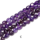 Gemstone Pebble Nugget Beads Approx 8x10mm 15.5'' Strand Clear Quartz, Citrine, Amethyst, Jade, Fluorite, Black Tourmalinated