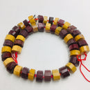 mookaite faceted rondelle wheel discs beads
