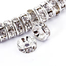 clear rhinestone rondelle spacers