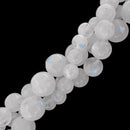 high quality white rainbow moonstone smooth round beads