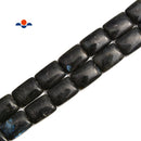 Larvikite Labradorite Smooth Flat Rectangle Beads Size 13x18mm 15.5'' Strand