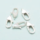 925 Sterling Silver Long Oval Shape Clasp Size 6x12mm 4Pcs Per Bag
