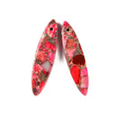 Hot Pink Sea Sediment Jasper Pendant Earrings Sold Per Pair