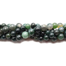 Green Moss Agate Smooth Round Beads 4mm 6mm 8mm 10mm Approx 15.5" Strand