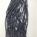 natural sapphire faceted rondelle beads