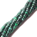Dark Green Sea Sediment Jasper Heishi Rondelle Discs Beads Size 2x4mm 15.5'' per Strand