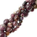 chinese tourmaline smooth round beads