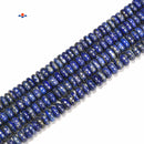 Middle Grade Natural Lapis Smooth Rondelle Beads Size 4x6mm 5x8mm 15.5'' Strand