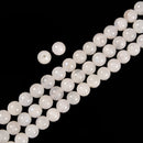 2.0mm Large Hole Natural Rainbow White Moonstone Smooth Round Beads Size 6-12mm 15.5'' Strand